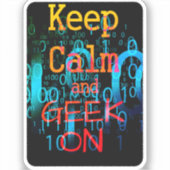 Sticker Restez Calme Et Geekez (Recto)