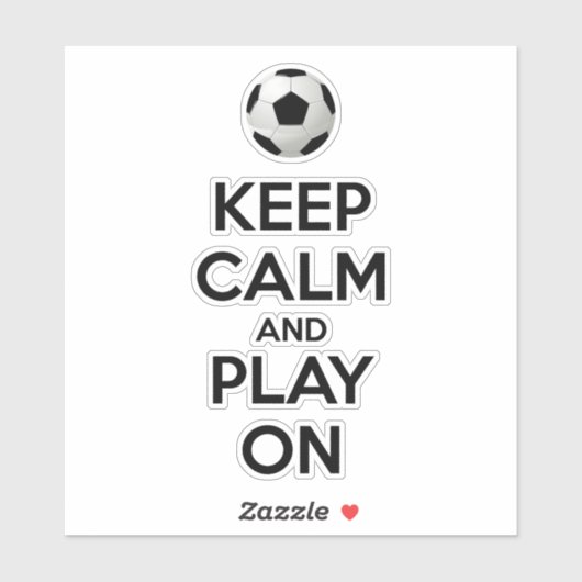 Sticker Restez calme et jouez (Feuille)