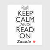 Sticker Restez Calme Et Lisez (Feuille)