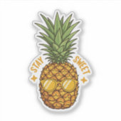 Sticker Restez doux Ananas (Devant)