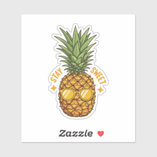 Sticker Restez doux Ananas