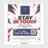 Sticker Restez en contact (Feuille)