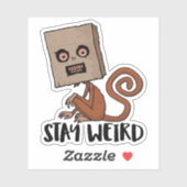 Sticker Restez Étrange Singe De Sacoche (Feuille)