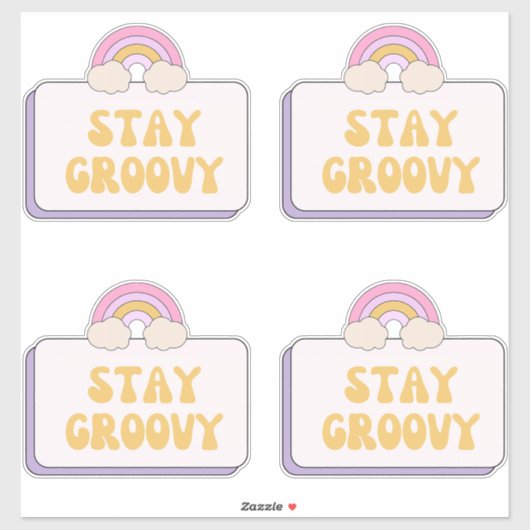 Sticker Restez Groovy (Feuille)