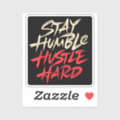 Sticker Restez humble à l'affût (Feuille)