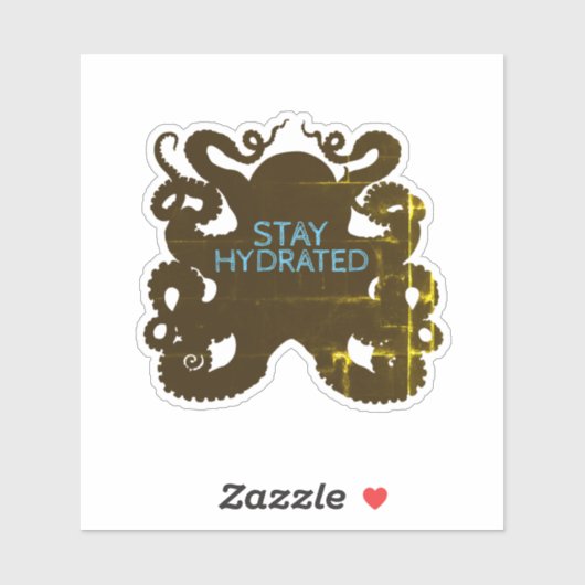 Sticker Restez hydraté (Feuille)