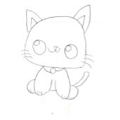 Sticker Restez Pawsitive Funny Cat Cartoon Carnet d'ordina