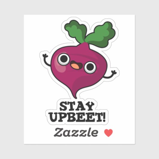 Sticker Restez Upbeet Funny Veggie Beet Pun (Feuille)