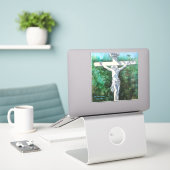 Sticker Résurrection Crucifix (Ordinateur portable sur le bureau)