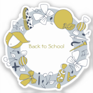 Sticker Retour à l'école avec des petites choses adorables