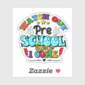 Sticker Retour à l'école méfiez-vous de l'école maternelle (Feuille)