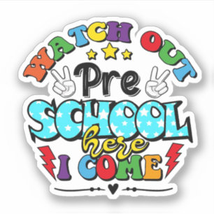 Sticker Retour à l'école méfiez-vous de l'école maternelle