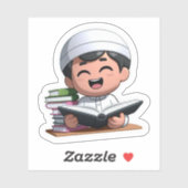 Sticker Retour à l'école Motivation islamique mignonne pou (Feuille)