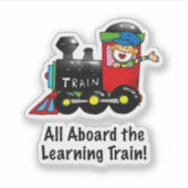 Sticker Retour à l'école Train de formation dessin animé (Devant)