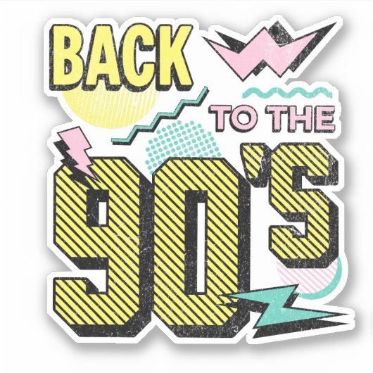 Sticker Retour aux années 90 (Devant)