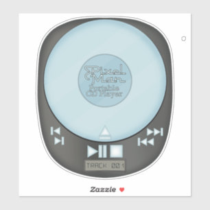 Sticker Retour vers 90s - PixelMan Sticke du lecteur de CD