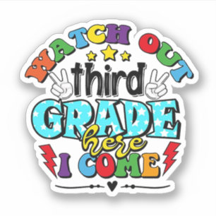 Sticker Retourner À L'École Suivre La Troisième Année Je V