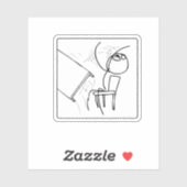 Sticker Retourner un mème de table (Feuille)