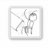 Sticker Retourner un mème de table (Devant)