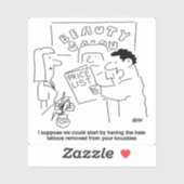 Sticker Retrait de tatouage au salon de beauté (Feuille)