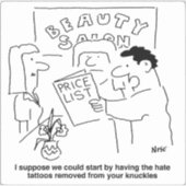 Sticker Retrait de tatouage au salon de beauté (Devant)