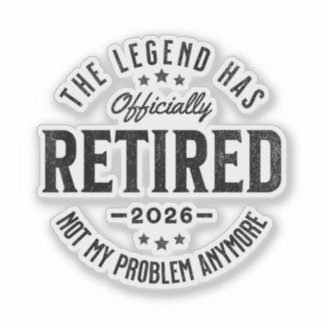 Sticker Retraité 2026 plus mon problème Vintage Rétro