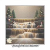 Sticker "Retraite hivernale paisible" (Devant)