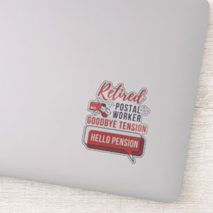 Sticker Retraité Mailman Postal Worker Retraite Funny