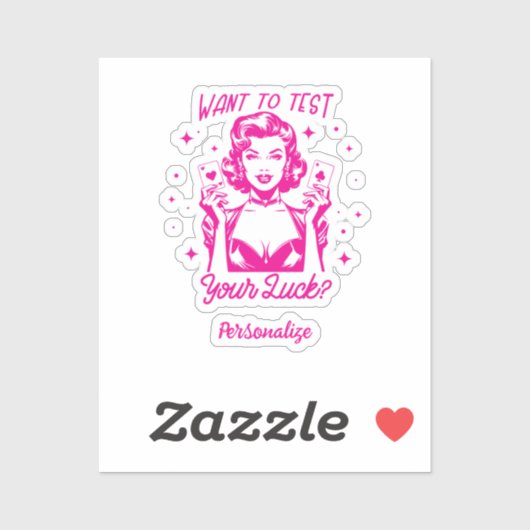 Sticker Retro 1950 Glam Girl Drôle Citation sarcastique (Feuille)