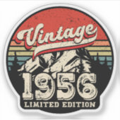 Sticker Retro 1956 Birthday Gift Vintage 70th Bday (Devant)