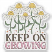 Sticker Retro 70s Groovy Daisy Keep On Growing (Devant)