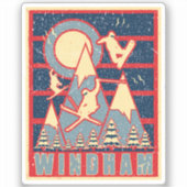 Sticker Retro 80s Windham Mountain Ski (Recto)