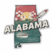 Sticker Retro Alabama (Devant)