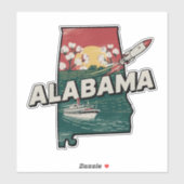 Sticker Retro Alabama (Feuille)
