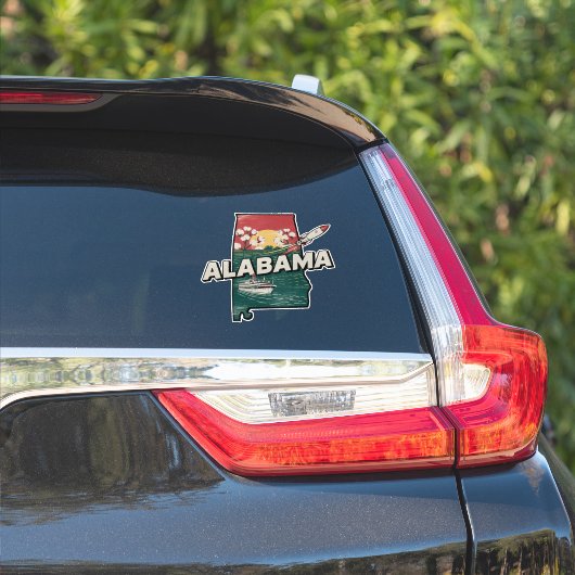 Sticker Retro Alabama (Côté voiture)