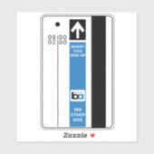 Sticker Retro Bart Train Ticket (Feuille)