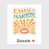 Sticker Retro Boho Kamala Harris 2024 (Feuille)