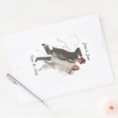 Sticker Retro Bruid & bruidegom Gepersonaliseerde  (Envelop)