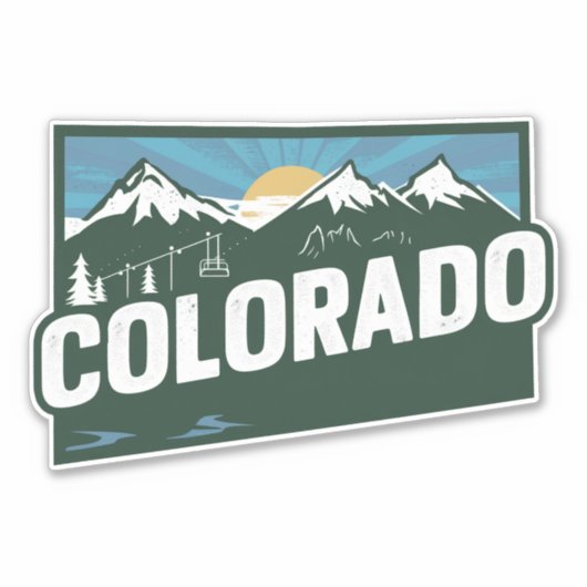 Sticker Retro Colorado (Devant)