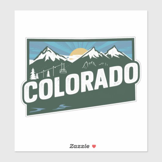 Sticker Retro Colorado (Feuille)