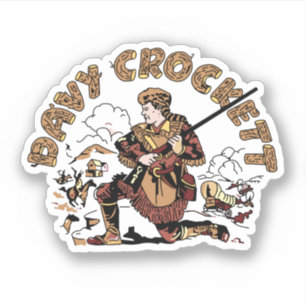 Sticker Retro Davy Crockett