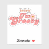 Sticker Retro deux Super Daisy Flower fête d'anniversaire (Feuille)