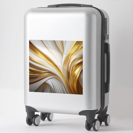 Sticker Retro d'or blanc (Sur valise)