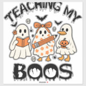 Sticker Retro Enseigner Mes Boos Halloween (Feuille)