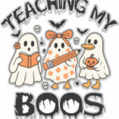 Sticker Retro Enseigner Mes Boos Halloween (Devant)
