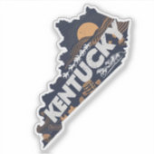 Sticker Rétro État du Kentucky (Devant)