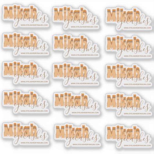 Sticker Rétro Eyelashes Propriétaire d'entreprise Clear Ét (Devant)