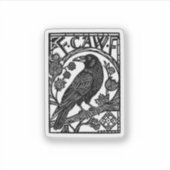Sticker Retro F Caw F Crow Funny Saying Meme Design (Devant)