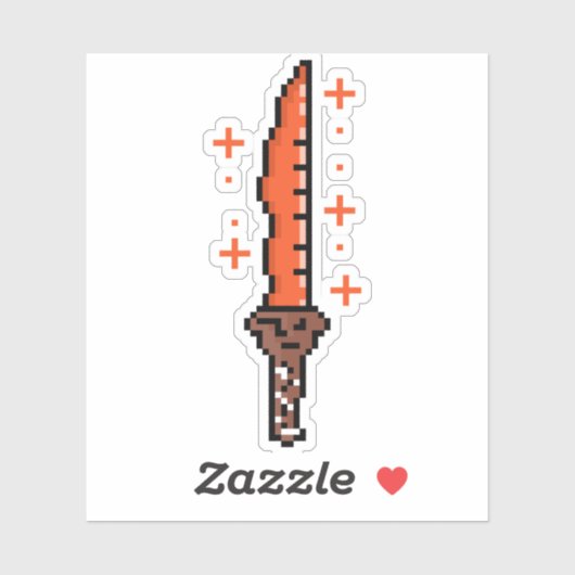 Sticker Retro Fire Dagger (Feuille)