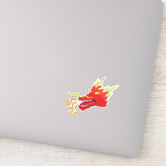 Sticker Retro Fire Dragon